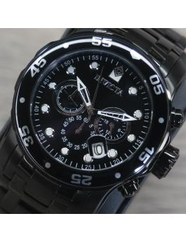 Invicta Pro Diver - SCUBA 0076 Relógio Masculino - Movimento de Quartzo - Aço Inoxidável com Mostrador Preto - 48 mm