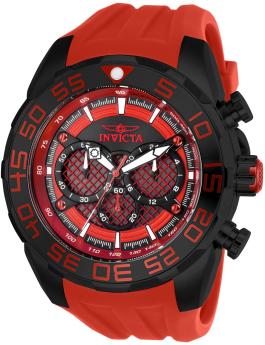 Invicta Speedway 26310 Relógio Masculino - Movimento de Quartzo - Aço Inoxidável com Mostrador Vermelho - 50 mm