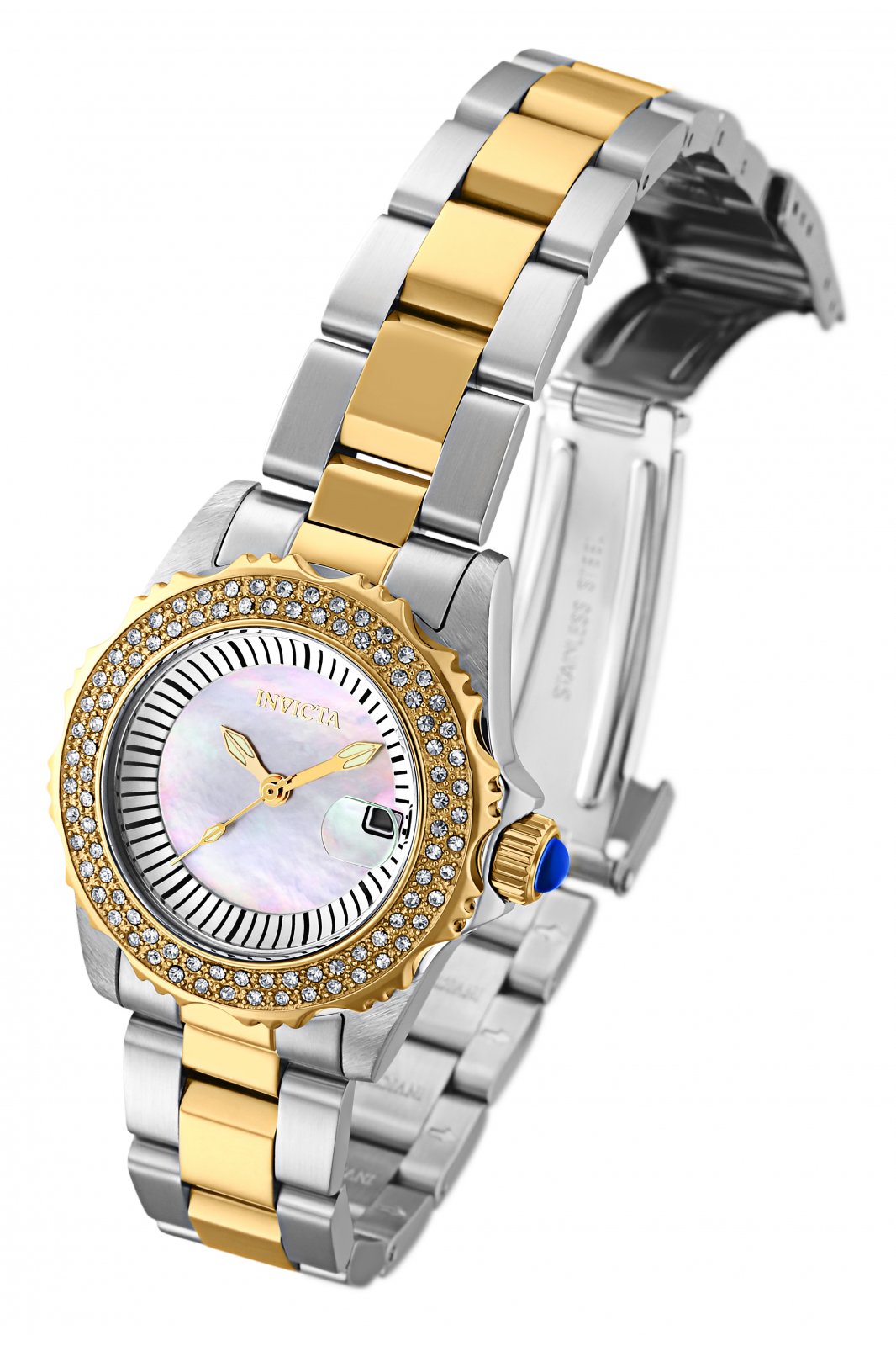Invicta Angel 28443 Women's Watch - Quartz Movement - Stainless Steel with Mother Of Pearl Dial - 30 mm