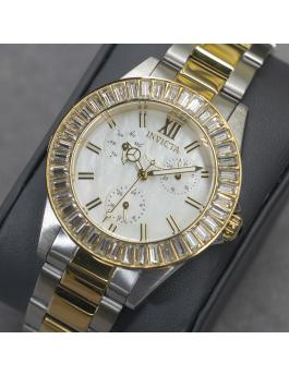 Invicta Angel 28451 Montre Femme - Mouvement Quartz - Acier Inoxydable avec Cadran Nacré - 38 mm