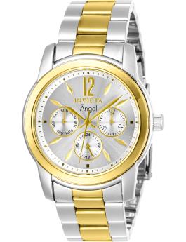 Invicta Angel 11735 Reloj de Mujer - Movimiento de Cuarzo - Acero Inoxidable con Esfera Plateada - 38 mm