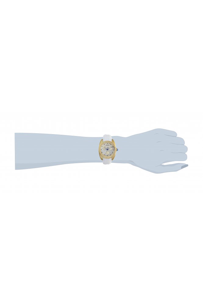Invicta Angel 28484 Naisten kello - Kvartsikoneisto - Ruostumaton teräs kultaisella kellotaululla - 38 mm