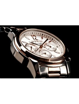 Invicta Angel 11736 Reloj de Mujer - Movimiento de Cuarzo - Acero Inoxidable con Esfera Plateada - 38 mm