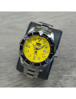 Invicta Grand Diver 3048 Relógio Masculino - Movimento Automático - Aço Inoxidável com Mostrador Amarelo - 47 mm