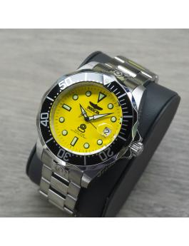 Invicta Grand Diver 3048 Relógio Masculino - Movimento Automático - Aço Inoxidável com Mostrador Amarelo - 47 mm