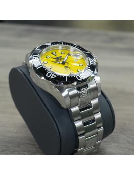 Invicta Grand Diver 3048 Relógio Masculino - Movimento Automático - Aço Inoxidável com Mostrador Amarelo - 47 mm