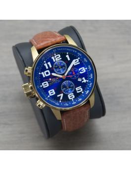 Invicta I-Force 3329 Relógio Masculino - Movimento de Quartzo - Aço Inoxidável com Mostrador Azul - 46 mm