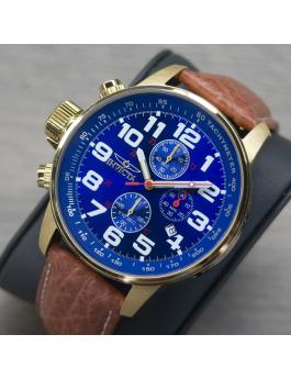 Invicta I-Force 3329 Relógio Masculino - Movimento de Quartzo - Aço Inoxidável com Mostrador Azul - 46 mm