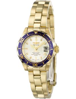 Invicta Pro Diver 4610 Damenuhr - Quarzwerk - Edelstahl mit goldenem Zifferblatt - 25 mm