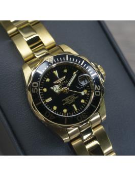 Invicta Pro Diver 8943 Reloj de mujer - Movimiento de cuarzo - Acero inoxidable con esfera negra - 24 mm