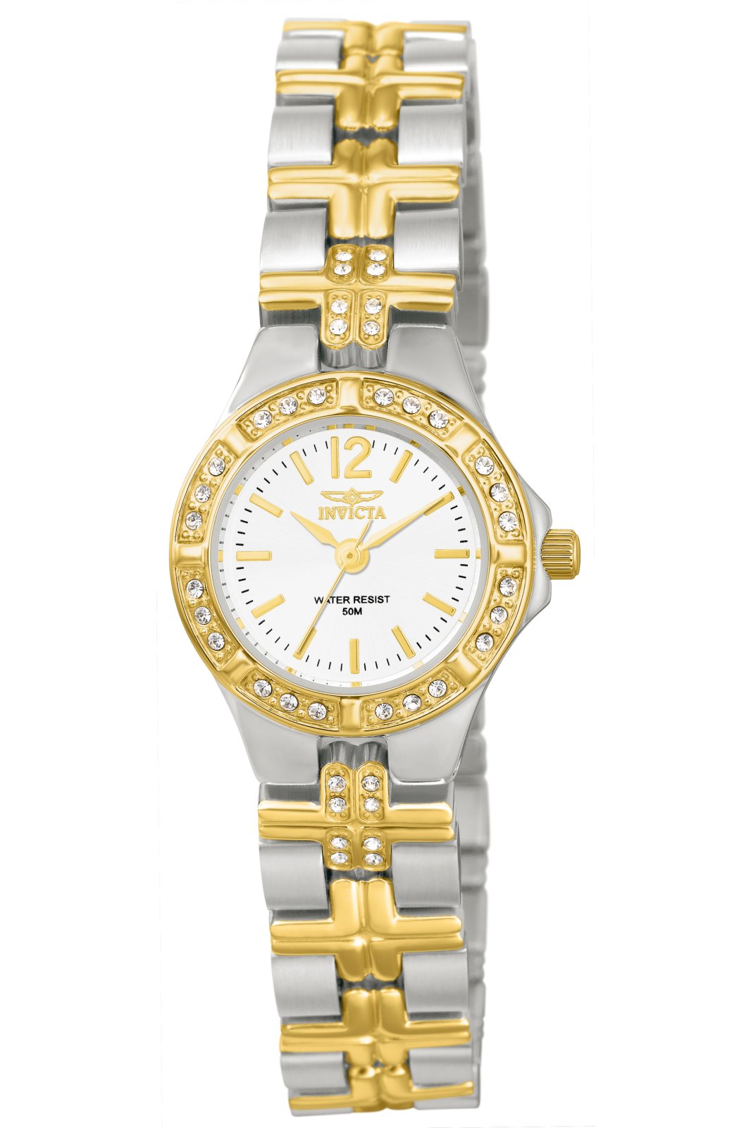 Invicta Wildflower 0127 Reloj de Mujer - Movimiento de Cuarzo - Acero Inoxidable con Esfera Blanca - 21 mm