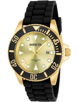 Invicta Pro Diver 90302 Reloj para Hombre - Movimiento de Cuarzo - Acero Inoxidable con Esfera Dorada - 44 mm