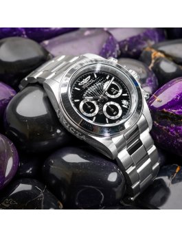 Invicta Speedway 9223 Reloj de Hombre - Movimiento de Cuarzo - Acero Inoxidable con Esfera Negra - 39 mm