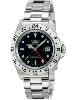 Invicta Specialty 9401 Reloj de Hombre - Movimiento de Cuarzo - Acero Inoxidable con Esfera Negra - 39 mm