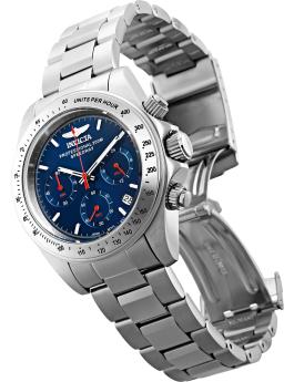 Invicta Speedway 27770 Reloj de Hombre - Movimiento de Cuarzo - Acero Inoxidable con Esfera Azul - 39 mm