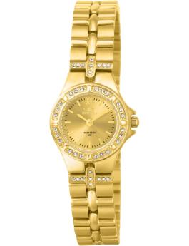 Invicta Wildflower 0134 Reloj de Mujer - Movimiento de Cuarzo - Acero Inoxidable con Esfera Dorada - 21 mm
