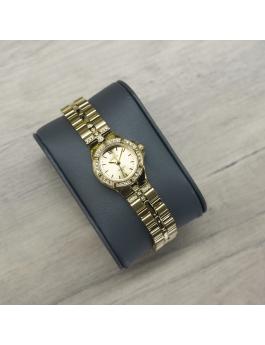 Invicta Wildflower 0134 Orologio da Donna - Movimento al Quarzo - Acciaio Inossidabile con Quadrante Dorato - 21 mm