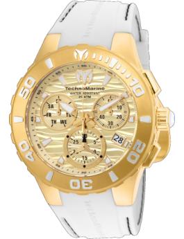 TechnoMarine Cruise TM-115078 Reloj de Hombre - Movimiento de Cuarzo - Acero Inoxidable con Esfera Dorada - 44 mm