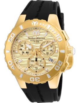 TechnoMarine Cruise TM-115079 Reloj de Hombre - Movimiento de Cuarzo - Acero Inoxidable con Esfera Dorada - 44 mm