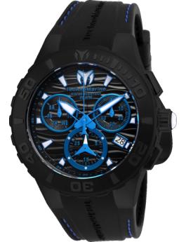 TechnoMarine Cruise TM-115080 Reloj de Hombre - Movimiento de Cuarzo - Acero Inoxidable con Esfera Negra - 44 mm