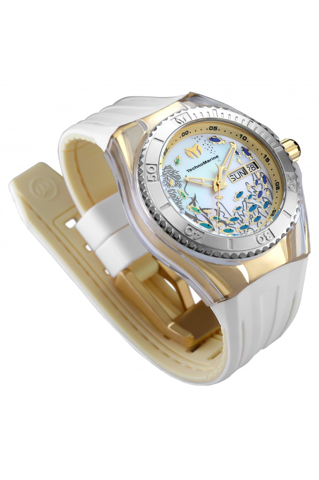 TechnoMarine Cruise TM-115117 Γυναικείο Ρολόι - Μηχανισμός Quartz - Ανοξείδωτο Ατσάλι με Λευκό Καντράν - 40 mm