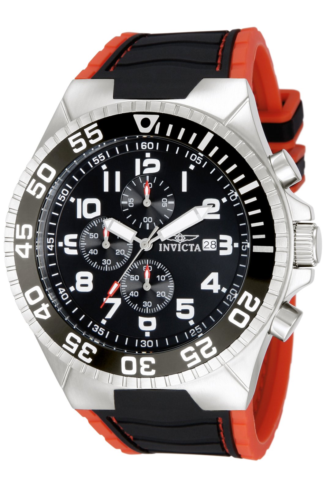 Invicta Pro Diver 12412 Reloj para Hombre - Movimiento de Cuarzo - Acero Inoxidable con Esfera Negra - 52 mm