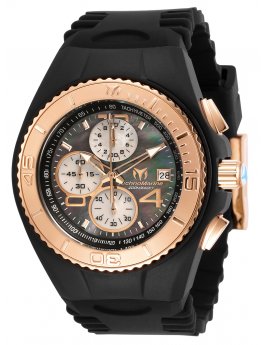 TechnoMarine Cruise TM-115350 Orologio da Uomo - Movimento al Quarzo - Acciaio Inossidabile con Quadrante Nero - 46 mm