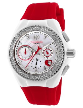 TechnoMarine Cruise TM-117001 Relógio Feminino - Movimento Quartzo - Aço Inoxidável com Mostrador Branco - 40 mm
