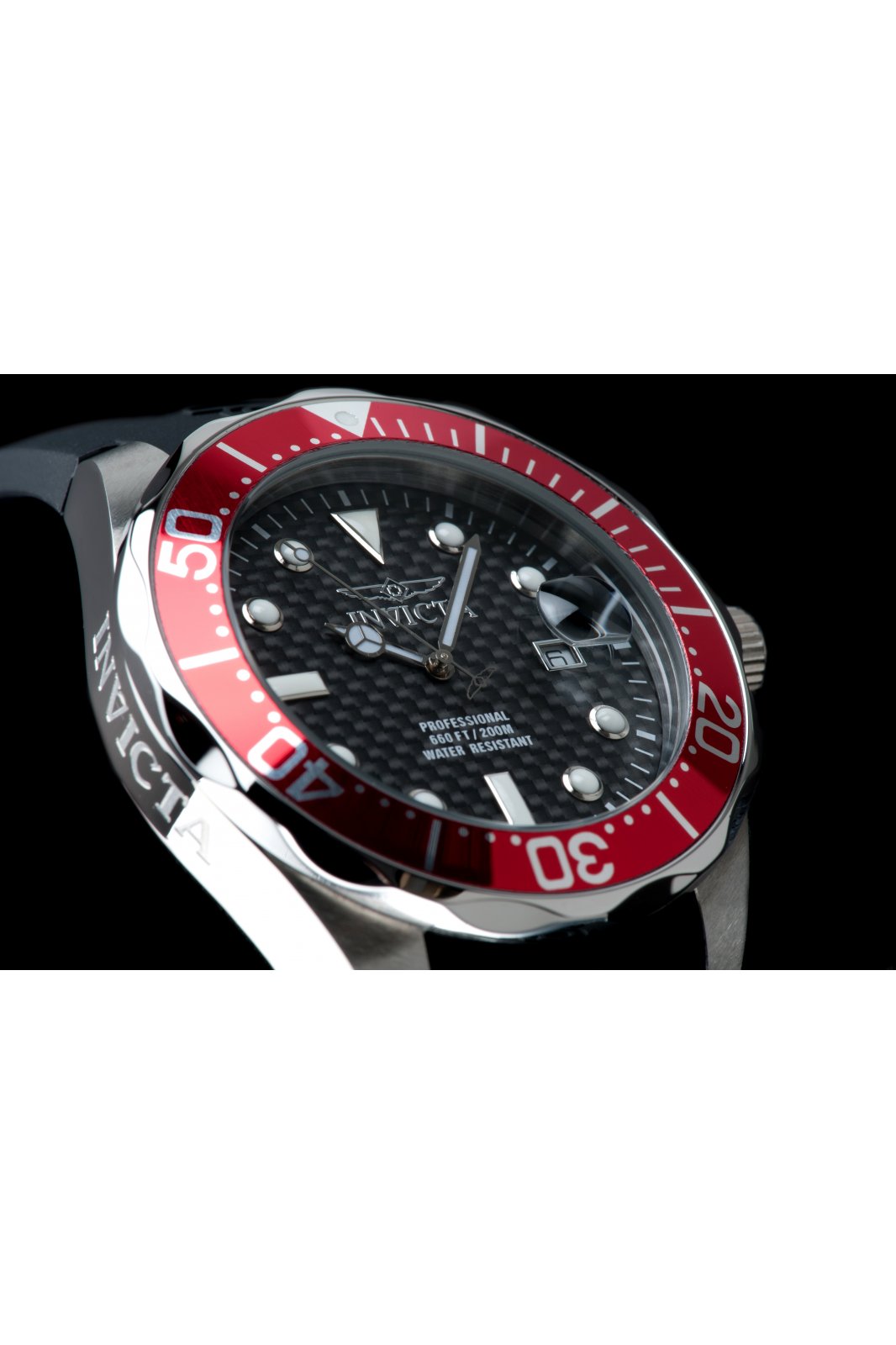 Invicta Pro Diver 12561 Orologio da Uomo - Movimento al Quarzo - Acciaio Inossidabile con Quadrante Nero - 47 mm