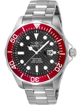 Invicta Pro Diver 12565 Men's Watch - Quartz Movement - Stainless Steel with Black Dial - 47 mm