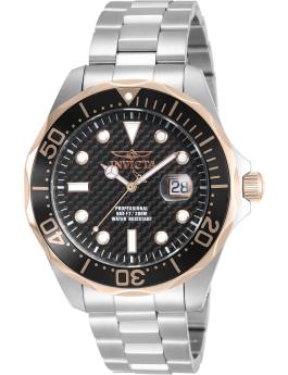 Invicta Pro Diver 12567 Men's Watch - Quartz Movement - Stainless Steel with Black Dial - 47 mm