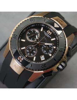 TechnoMarine UF6 TM-616005 Reloj para Hombre - Movimiento de Cuarzo - Acero Inoxidable con Esfera Negra - 48 mm