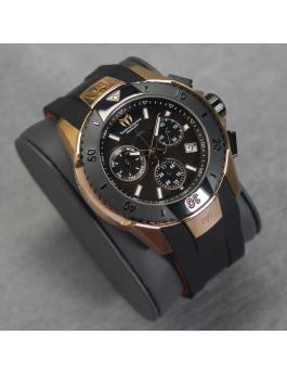 TechnoMarine UF6 TM-616005 Reloj para Hombre - Movimiento de Cuarzo - Acero Inoxidable con Esfera Negra - 48 mm
