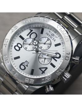 Invicta Specialty 1269 Reloj de Hombre - Movimiento de Cuarzo - Acero Inoxidable con Esfera Plateada - 50 mm