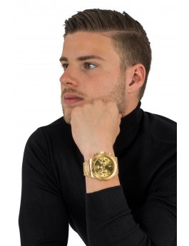Invicta Specialty 1270 Reloj de Hombre - Movimiento de Cuarzo - Acero Inoxidable con Esfera de Oro - 50 mm