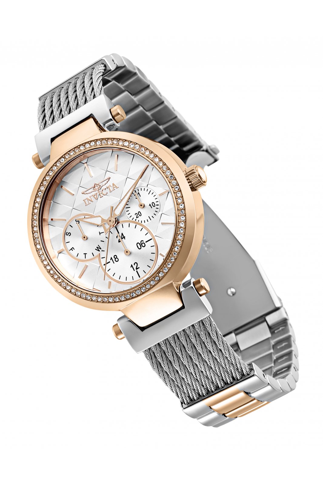 Invicta Angel 28922 Reloj de mujer - Movimiento de cuarzo - Acero inoxidable con esfera blanca - 36 mm