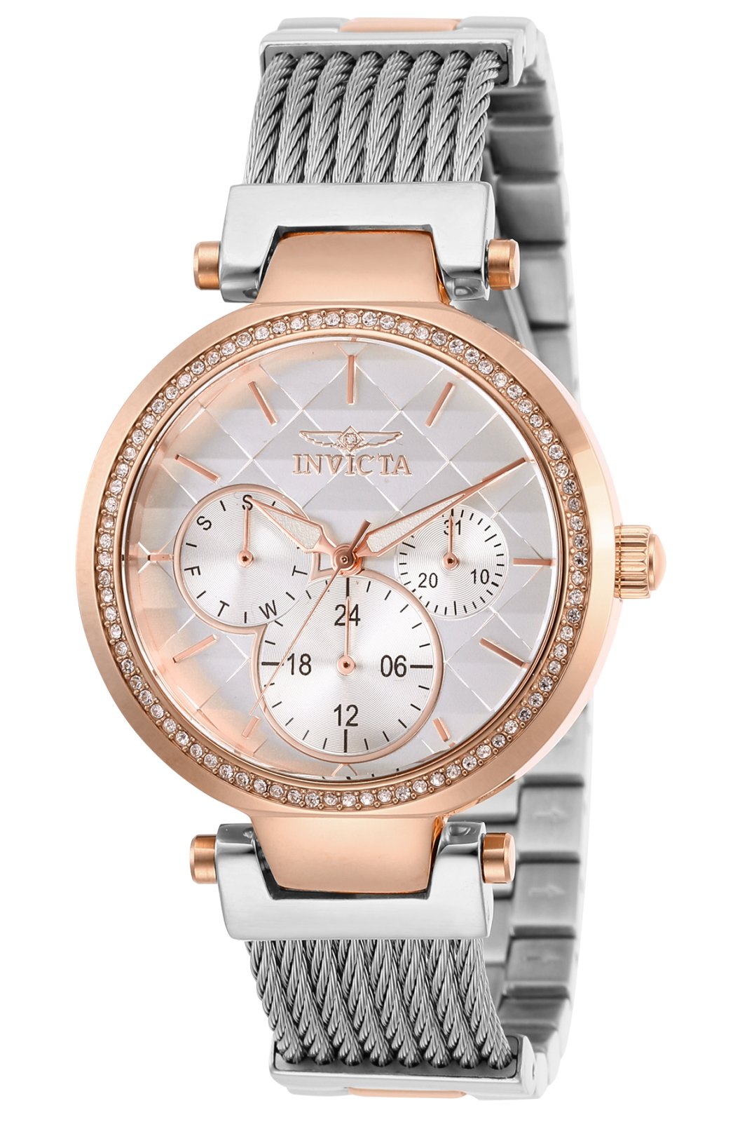 Invicta Angel 28922 Reloj de mujer - Movimiento de cuarzo - Acero inoxidable con esfera blanca - 36 mm
