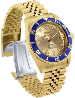 Invicta Pro Diver 29185 Men's Watch - Automatic Movement - Stainless Steel with Gold Dial - 42 mm