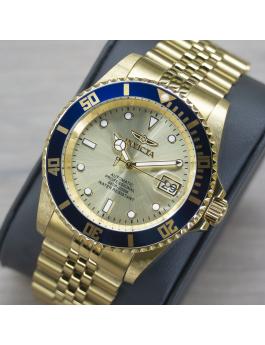 Invicta Pro Diver 29185 Herrenuhr - Automatikwerk - Edelstahl mit goldenem Zifferblatt - 42 mm
