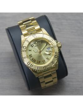 Invicta Pro Diver 12820 Dameshorloge - Quartz Uurwerk - Roestvrij Staal met Gouden Wijzerplaat - 40 mm