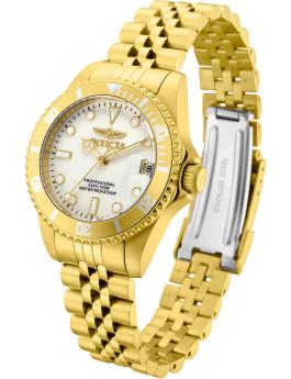 Invicta Pro Diver 29192 Reloj para Mujer - Movimiento de Cuarzo - Acero Inoxidable con Esfera Blanca - 34 mm