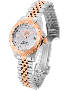 Invicta Pro Diver 29193 Reloj para Mujer - Movimiento de Cuarzo - Acero Inoxidable con Esfera Blanca - 34 mm
