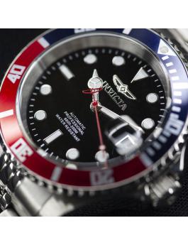 Invicta Pro Diver 29176 Herrenuhr - Automatikwerk - Edelstahl mit schwarzem Zifferblatt - 42 mm