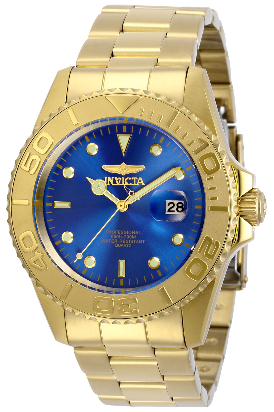 Invicta Pro Diver 29947 Men's Watch - Quartz Movement - Stainless Steel with Blue Dial - 43 mm