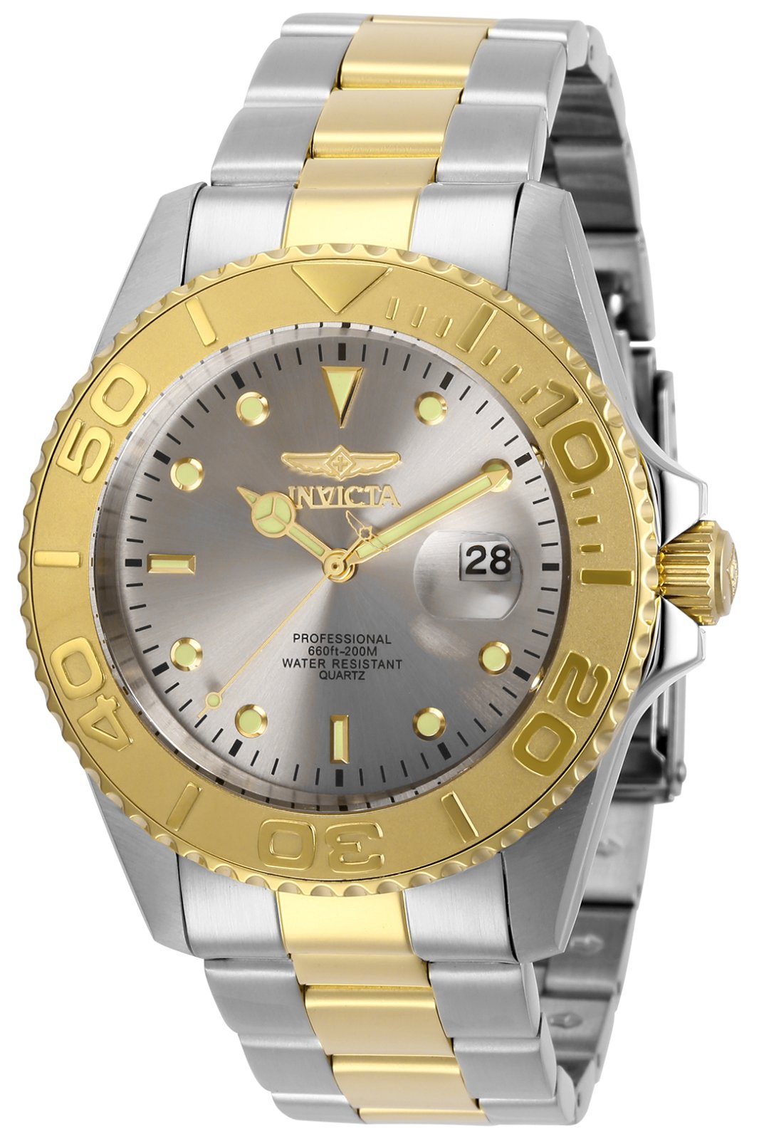 Invicta Pro Diver 29950 Men's Watch - Quartz Movement - Stainless Steel with Grey Dial - 43 mm