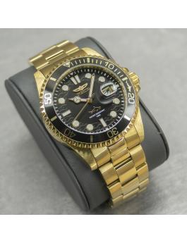 Invicta Pro Diver 30026 Herrenuhr - Quarzwerk - Edelstahl mit schwarzem Zifferblatt - 43 mm