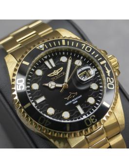 Invicta Pro Diver 30026 Herrenuhr - Quarzwerk - Edelstahl mit schwarzem Zifferblatt - 43 mm