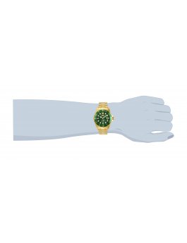 Invicta Pro Diver 30027 Orologio Uomo Quarzo, Cassa Acciaio 43mm, Quadrante Verde, Impermeabile 10 Bar (100m)