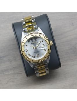 Invicta Pro Diver 12852 Damenuhr - Quarzwerk - Edelstahl mit silbernem Zifferblatt - 38 mm
