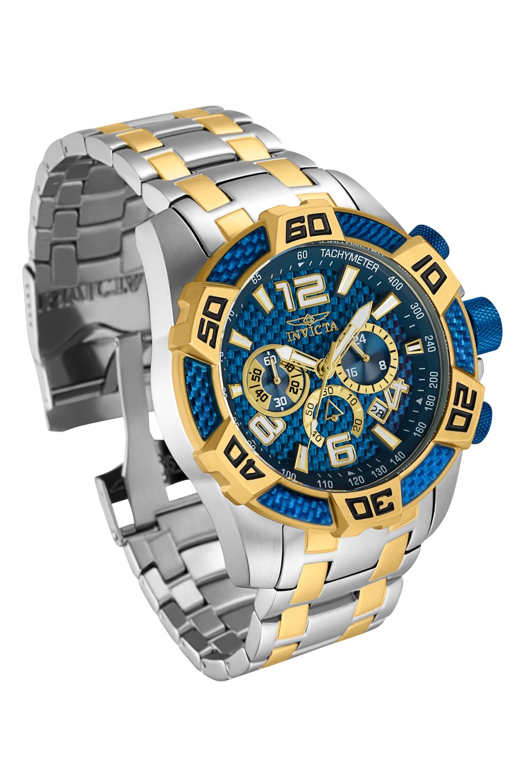 Invicta Pro Diver - SCUBA 25855 Reloj de hombre - Movimiento de cuarzo - Acero inoxidable con esfera azul - 50 mm